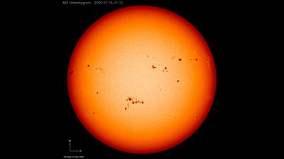 Where is the sun in its current 11-year solar cycle?