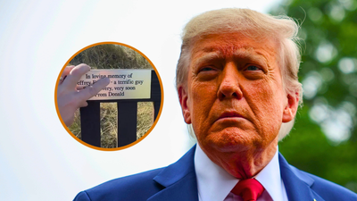 ‘See you very, very soon’: Prankster sneaks Trump’s ‘tribute’ to ‘terrific guy’ Jeffrey Epstein into his golf course