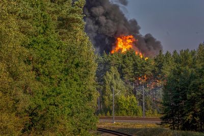Explosions in Vilnius after railcars loaded with liquefied gas catch fire