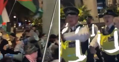 Hotel mobbed by protesters before Isaac Herzog meets Keir Starmer