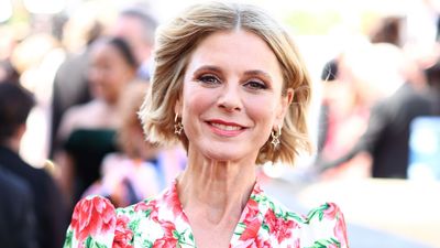Is there anything more autumnal than Emilia Fox's pumpkin-orange shirt dress?