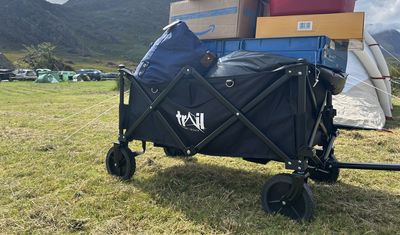 Trail Foldable Camping Trolley Cart review: lugging gear during camping trips made wheely easy