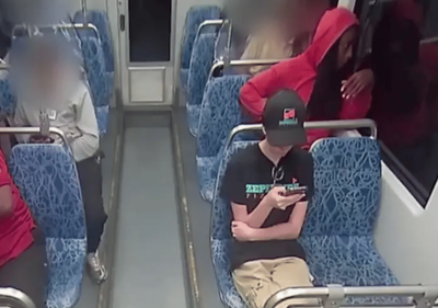Sickening moment bystanders film Ukrainian refugee bleeding to death on train after being stabbed by stranger