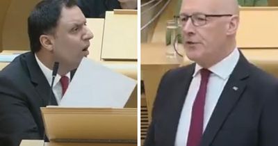 John Swinney hits back at 'unworthy' shoplifting attack line from Anas Sarwar at FMQs