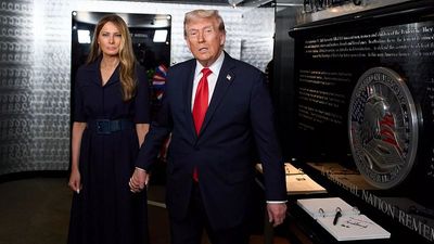 Trumps attend Pentagon memorial service 24 years on from 9/11 terrorist attacks