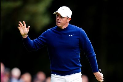 Rory McIlroy finds water on 18th to sit five shots off pace at PGA Championship