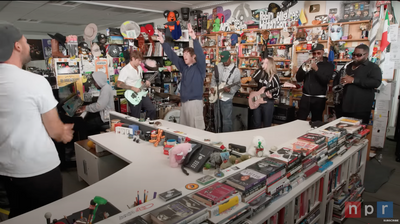 Watch Turnstile's Brendan Yates stage dive during the band's Tiny Desk Concert performance