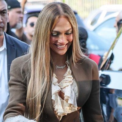 Jennifer Lopez Upgrades Her Boho Era With a Brown Suit Set and a Six-Figure Hermès Birkin