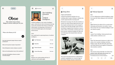 Oboe just launched – it’s an AI-powered platform that helps you learn anything