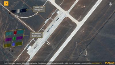Satellite snaps Starlink passing underneath while taking candid shots of Chinese airbase: 'a very rare instance, but not impossible!'