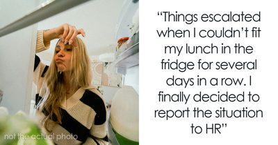 Woman Hijacks An Entire Fridge At Work, Doesn’t Take Confrontation From A Coworker Well