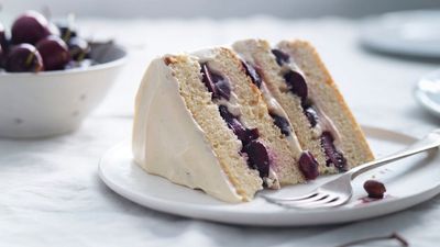 This (almost) guilt-free cherry gateau is a real showstopper – but it's actually really easy to make