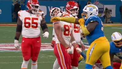 NFL Makes Discipline Decision on Chargers DL for Strike to Travis Kelce's Helmet
