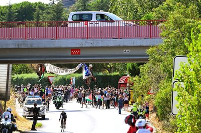 Queen stage of Vuelta comes close to stopping after protesters block route