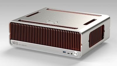 Compact copper-encased 14.2-liter PC system weighs 47.4 pounds, doesn't need fans for cooling — passive ITX case is nearly twice as heavy as the aluminum shrouded version