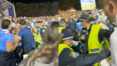 Police Investigating Massive Brawl That Broke Out During Roosters Vs Sharks NRL Final Match