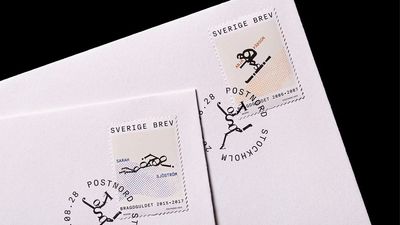 Typography comes alive in this stylish stamp collection