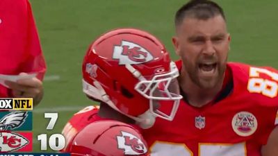 Travis Kelce's Helmet-Slamming Outburst on Chiefs' Sideline Captured by Fox Broadcast