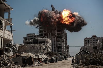 Israel kills 53 in Gaza, flattens more towers as toll from famine rises