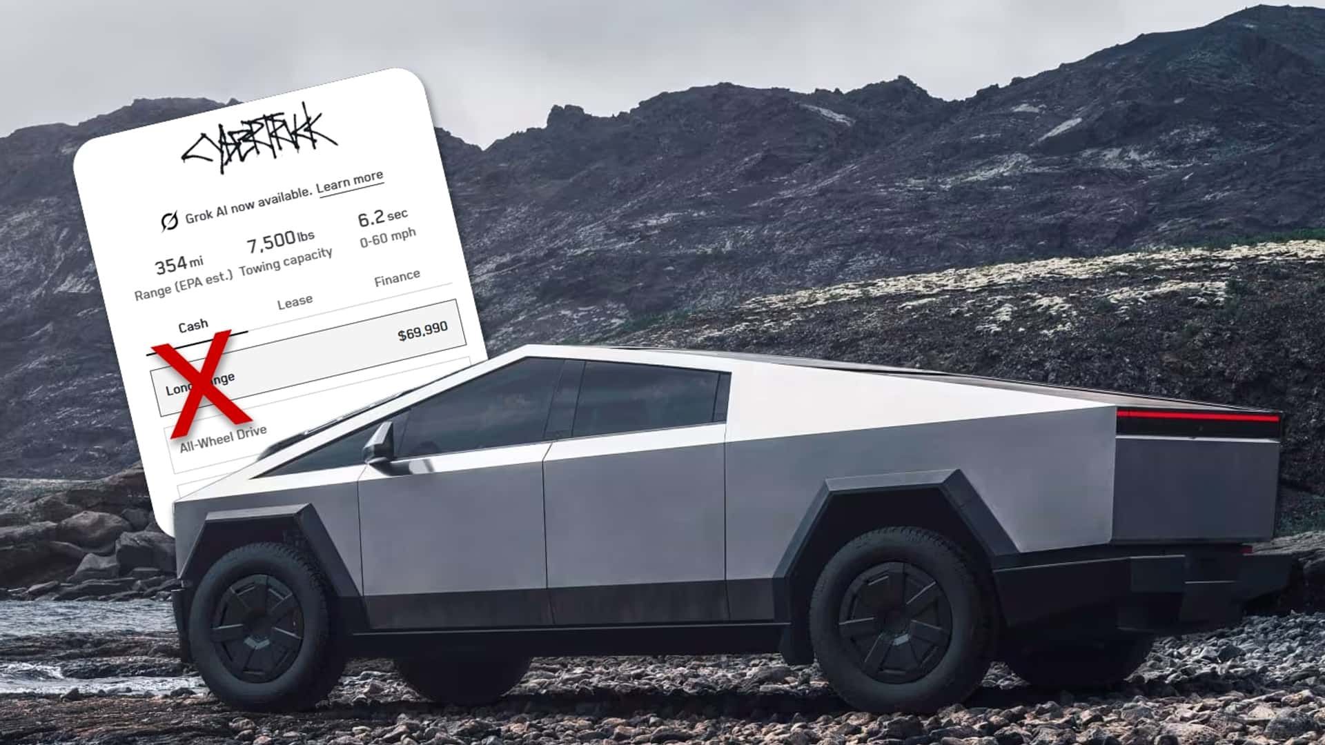 The cheapest tesla cybertruck is dead