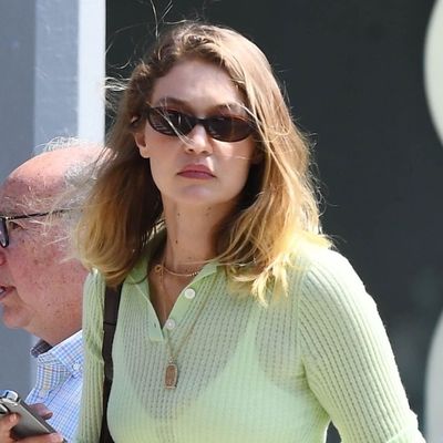 Gigi Hadid Styles the Perfect Fall Loafers With Cashmere Track Pants and a Sold-Out Polo Shirt