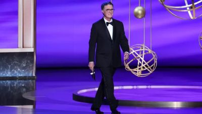 Stephen Colbert Arrived at the 2025 Emmys With A Resume In Hand and Left With A Moving Standing Ovation