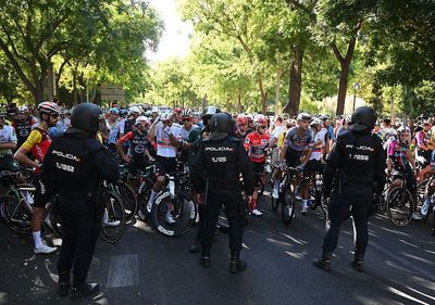 Jonas Vingegaard wins Vuelta a España as protests curtail final stage in Madrid