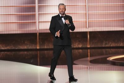 Emmys host Nate Bargatze jokes about the television industry, devises gag to keep speeches short