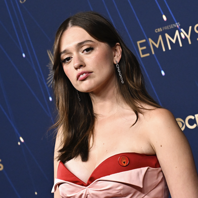Aimee Lou Wood Wears a McQueen Gown With a Faux Bra Detail on the Emmys Red Carpet