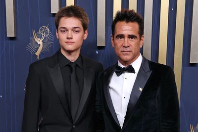 Colin Farrell makes appearance with lookalike son at Emmys
