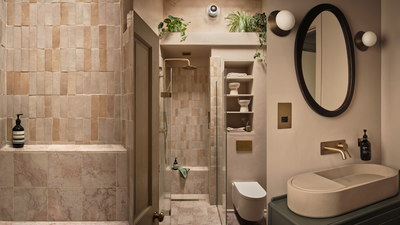 How This Interior Designer's Own Tiny Bathroom in Bristol Bottled the Balearic Islands