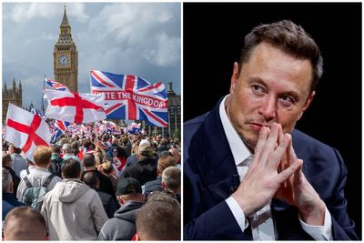 Elon Musk used ‘dangerous and inflammatory’ language at Tommy Robinson-organised mass rally, says Number 10