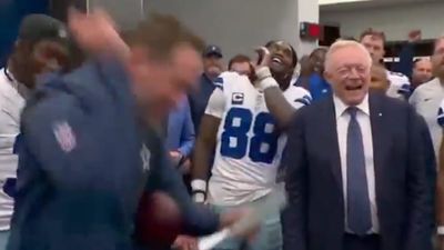 Jerry Jones Had Funniest Celebration in Cowboys’ Locker Room After Week 2 Win
