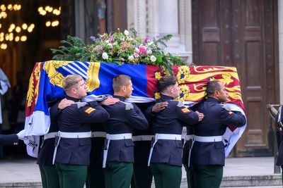 Duchess of Kent's coffin arrives at Westminster Cathedral ahead of funeral