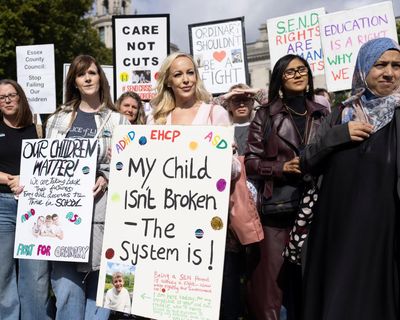 ‘Our children matter’: parents protest against government’s Send overhaul plans