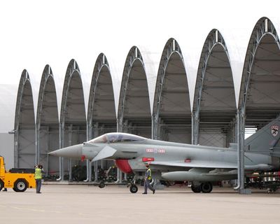 RAF Typhoon jets ready to shoot down drones over Poland, UK says