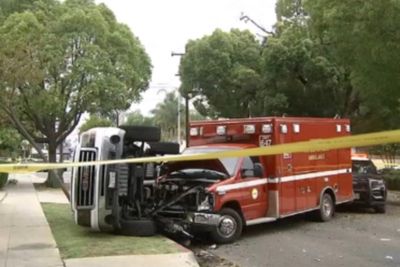 California man steals ambulance from paramedics attending fatal stabbing near high school, say cops