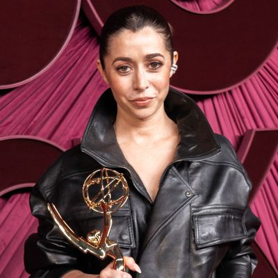 Cristin Milioti Swaps Her Emmy-Winning Velvet Gown for an After-Party Leather Jacket