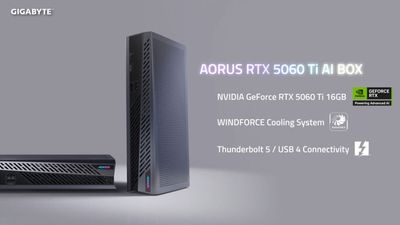Gigabyte Thunderbolt 5 graphics box squeezes desktop RTX power, USB4 compatibility, and docking features into a relatively small chassis for high-end laptops