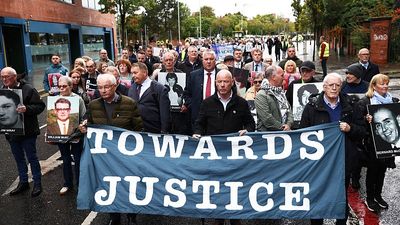 Families march to Belfast court as Bloody Sunday trial begins