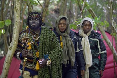 ‘African tribe’ evicted from woodland site and moves over fence