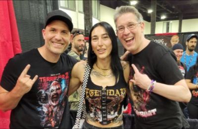 WWE Superstar Rhea Ripley 'killed' by Terrifier slasher Art the Clown at Silver Scream Con 4