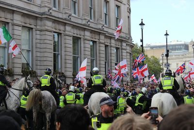 No 10 defends PM ‘fight of our times’ remarks after condemning march violence