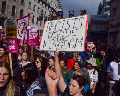 UK faces ‘fight of our times’ against toxic division shown in far-right rally, says Starmer