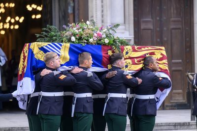 Duchess of Kent’s funeral sees Prince Andrew make rare public appearance alongside royals