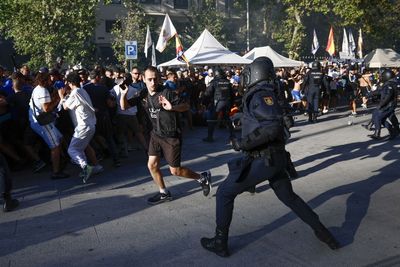 Police clash with French fans, while Palestine flag banned at Real Madrid