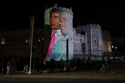 Images of Trump and Epstein are projected onto Windsor Castle as police make four arrests