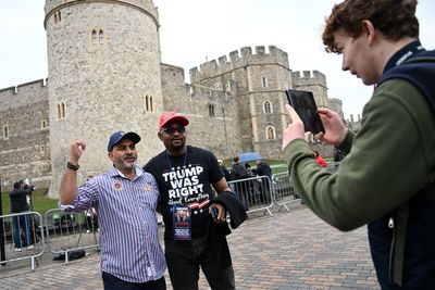 ‘He’s the big boss!’ Trump supporters line Windsor streets as US president’s state visit begins