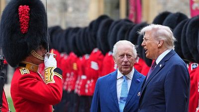 Trump welcomed to Windsor Castle with full royal pageantry