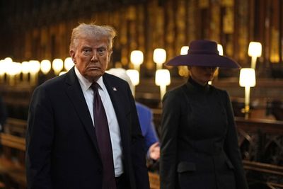 Donald Trump lays wreath at Queen Elizabeth II’s tomb, describing sombre visit as a ‘great honour’
